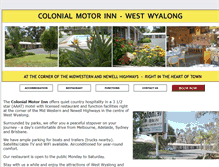 Tablet Screenshot of colonialwestwyalong.com.au